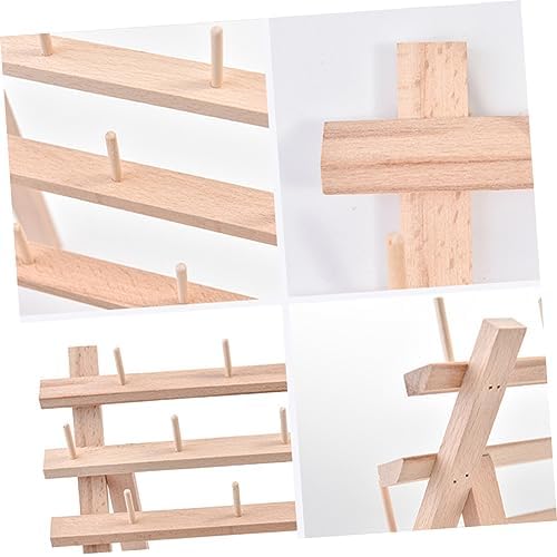 30 Spool Beech Foldable Thread Rack Organizer for Sewing