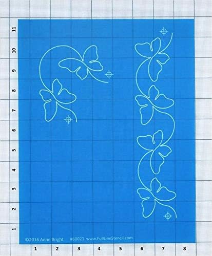 Full Line Stencil Butterfly Border, Continous Quilting Template