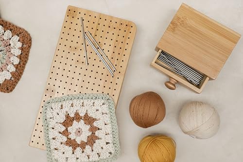 Crochet Blocking Board, 11.8-Inch Bamboo, 10 Pins