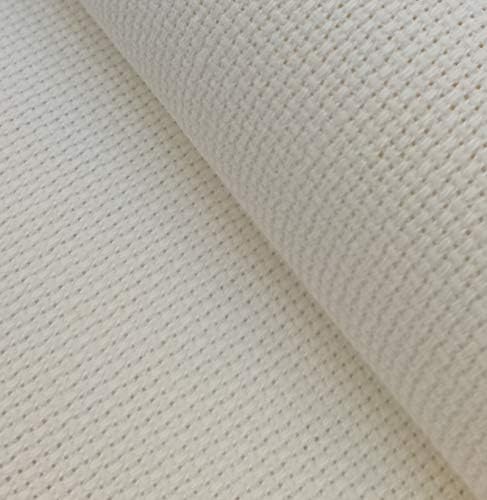 12" x 59" 18CT Counted Cotton Aida Cloth Cross Stitch Fabric (Cream)