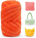 Thick Chunky Yarn for Arm Knitting, Orange, 0.55 lbs