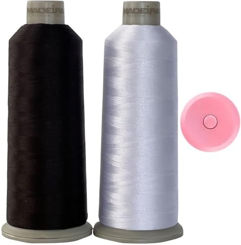 Madeira Embroidery Thread - 1801-1800 - Black and White Embroidery