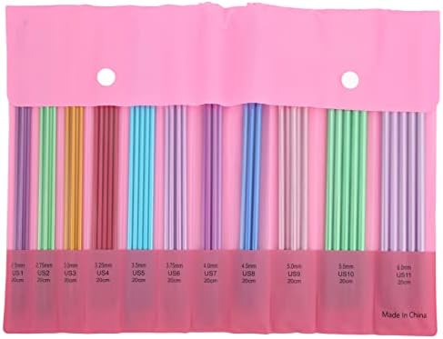 Zunate 55 Pcs Double Pointed Knitting Needles, Aluminum Alloy