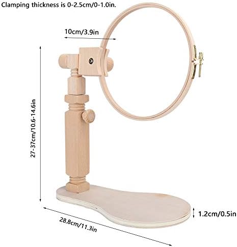XHTLLO Adjustable Wooden Embroidery Hoop Stand, Intersect Stitch