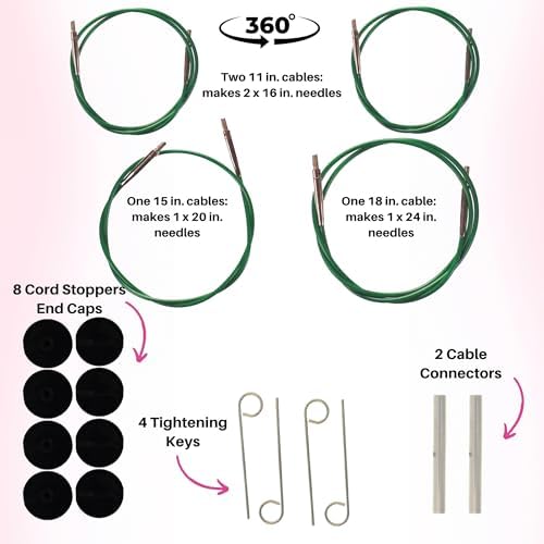 Lykke Grove 3.5-inch Interchangeable Circular Knitting Needle Set