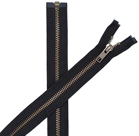 YKK®- Jacket Zippers YKK® #5 Antique Brass- Metal Teeth Separating for