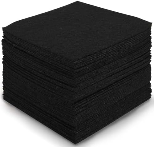 60PCS Felt Sheets Fabric, 4" X 4" Soft Felt Fabric for Crafts