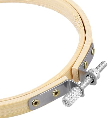 NINGWAAN 40 Pack 4 Inch Embroidery Hoops Bamboo, Small Wooden Cross