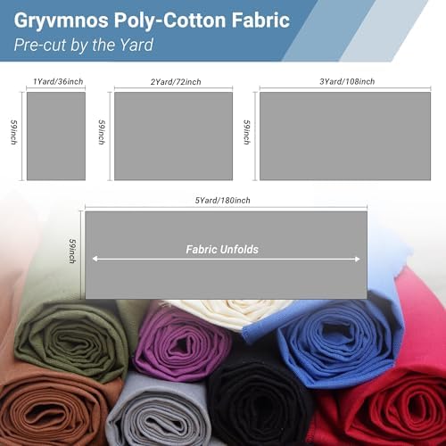 12oz Heavy Duty Cotton Canvas Fabric, Thickend Cotton Duck Cloth