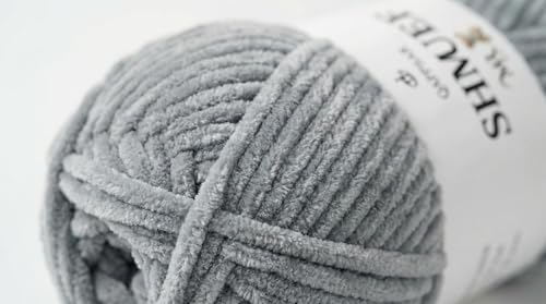 SHMUEF Chenille Yarn Ultra Soft Velvet Yarn, Super Bulky Weight