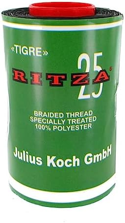Ritza 25 Tiger Thread, Waxed Polyester, Cream, 0.8mm - 25 Meters