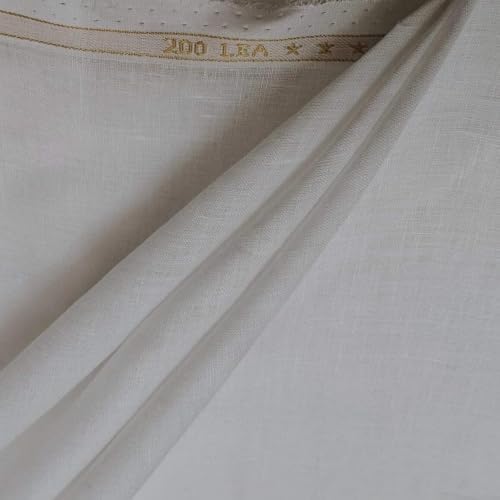 200 Lea Dyeable 100% Premium Linen Fabric 58" Wide [22351] Natural