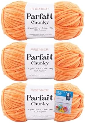 Premier Yarns Parfait Chunky Chenille Yarn 3.5 Oz 6 Super Bulky Weight