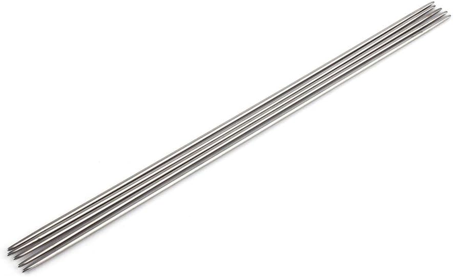 55 Pieces Knitting Needle Set, 2-6.5 mm Stainless Steel Double Pointed