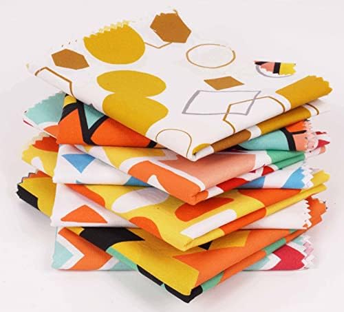 Soimoi 8 Pc Fat Quarter Bundle, Geometric Abstarct Collection Print