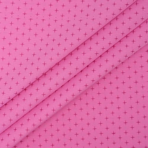 Singer Fabric, 100% Cotton, Embroidery Fabric, Cut by The Yard, Pink