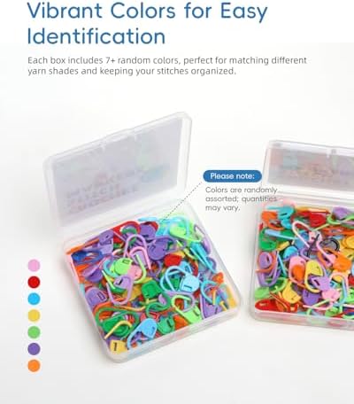 100PCS Crochet Stitch Markers by Flickzo – Locking Stitch Markers with