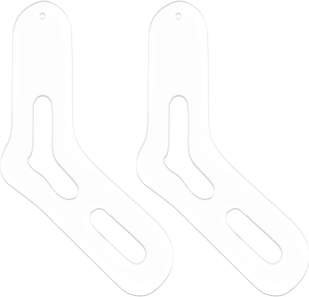 FREEBLOSS 2pcs Acrylic Sock Blockers Transparent Stocking Blockers for