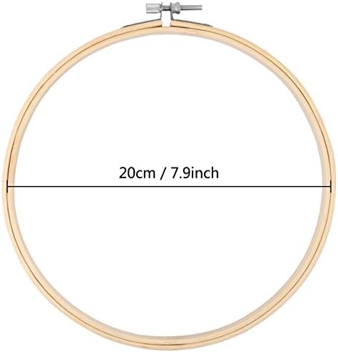 3 Pack Embroidery Hoops, KISSBUTY 7.9 inch/ 20cm Bamboo Embroidery