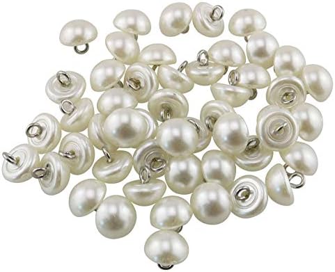 Tegg Half Domed Button 50PCS 10mm Cream-Coloured Half Ball Pearl