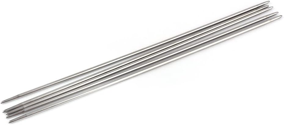 55 Pieces Knitting Needle Set, 2-6.5 mm Stainless Steel Double Pointed