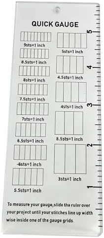 Quick Gauge Ruler Knitting and Crochet Gauge Tool Clear Acrylic Stitch