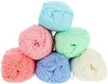 6 Rolls Cotton Crochet Yarn for DIY Knitting Projects, and Scarves