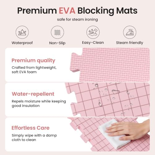 Opstin Extra-Thick Blocking Mats with T-Pins – 9 Pack