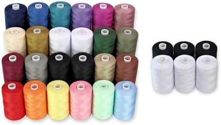 Bundle 30 Polyester Sewing Threads for Hand Stitching, Quilting &