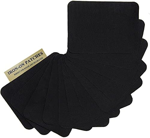 Harsgs 12PCS Fabric Iron on Patches Inside & Outside Strong Glue 100%