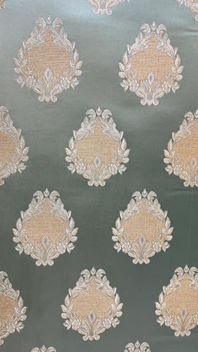 Luxurious Woven Jacquard Damask Motif Heavy Furnishing Fabric for