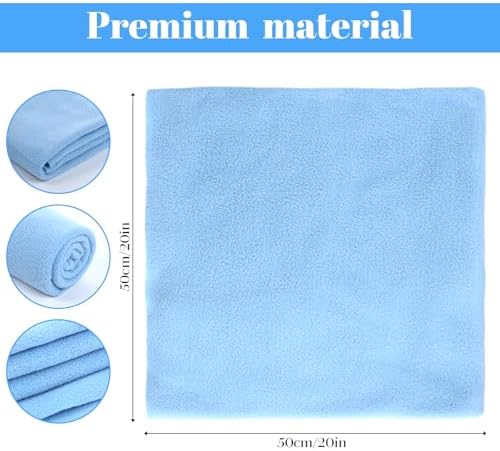 20 Pcs Knitted Polar Fleece Fabric 20 x 20 Inch Solid Color Anti Pill