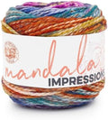 Lion Brand Yarn, Mandala Impressions Yarn, Rainbow, Fall Multicolor