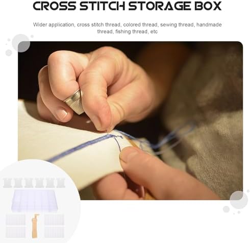 PACKOVE 106pcs Cross Stitch Organizer Plastic Thread Box with 100 Abs