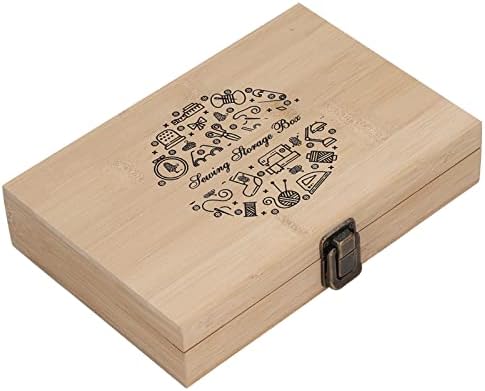 ChiweiJ Complete Wooden Sewing Kit with Iron Sub Boxes, Large Sewing