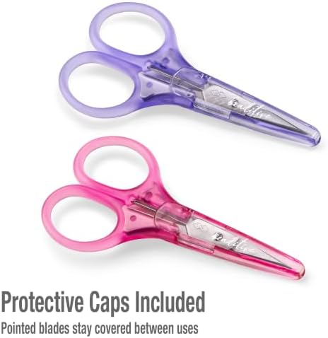 Beaditive Mini Craft Scissors Set (2-pc) - Portable 3.25" Small Detail