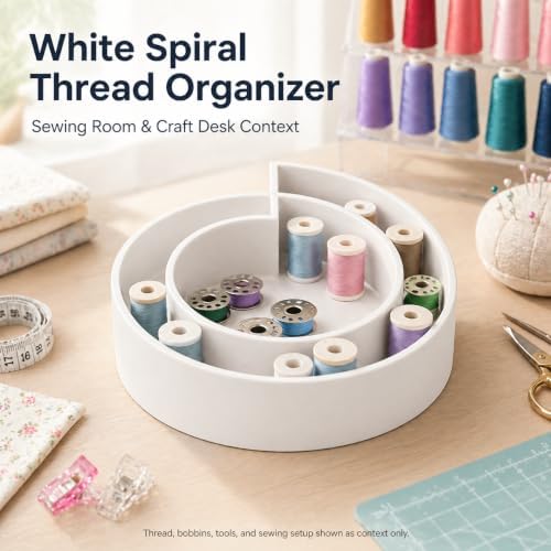 Spiral Sewing Thread Spool Holder Organizer – Freestanding Storage