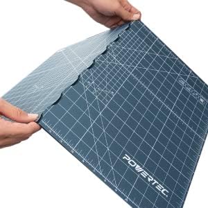 POWERTEC 61002 18” x 24” A2 Non-Slip Double Sided Rotary Cutting Mat