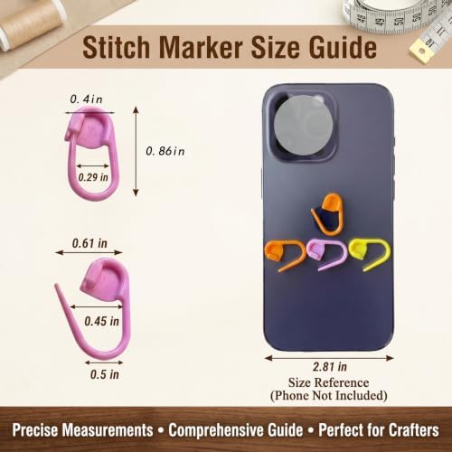 Meikeer 150PCS Locking Stitch Markers with Storage Box, 10 Colors