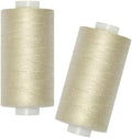 All-Purpose Polyester Sewing Thread, 2 Spools, Light Beige