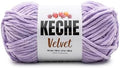 Keche Velvet Yarn for Crocheting, Soft Chenille Bulky Baby Blanket