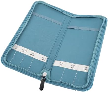 Knitting Needle Case Portable Storage Organizer Bag Rhombus Lattice