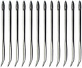 Pack of 12 C.S. Osborne #31 Curved Sewing Awl - Flat Point - Size 3