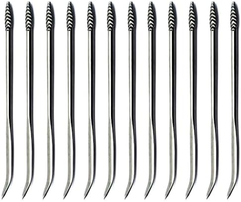 Pack of 12 C.S. Osborne #31 Curved Sewing Awl - Flat Point - Size 3
