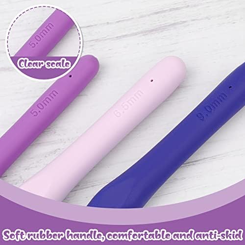 Crochet Hook Set, 3 Sizes, 5.0mm, 6.5mm