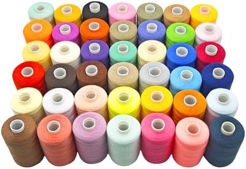 42 Spools All Purpose Sewing Thread 1000 Yards, Bobbin Polyester
