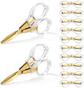 12 Pcs Mini Folding Scissors 3.8 Foldable Travel Scissors Clear