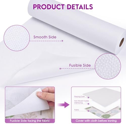 17.3" x 30 yd Heavyweight Non-Woven Fusible Interfacing for Sewing