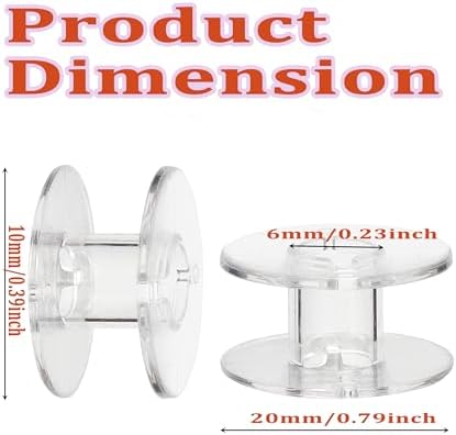 CLYAIYLC Bobbins 100 Pcs Plastic Bobbins, for Sewing Machine Sa156