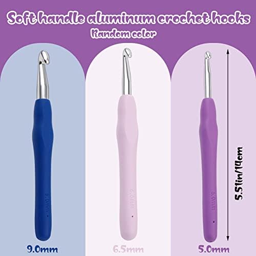 Crochet Hook Set, 3 Sizes, 5.0mm, 6.5mm